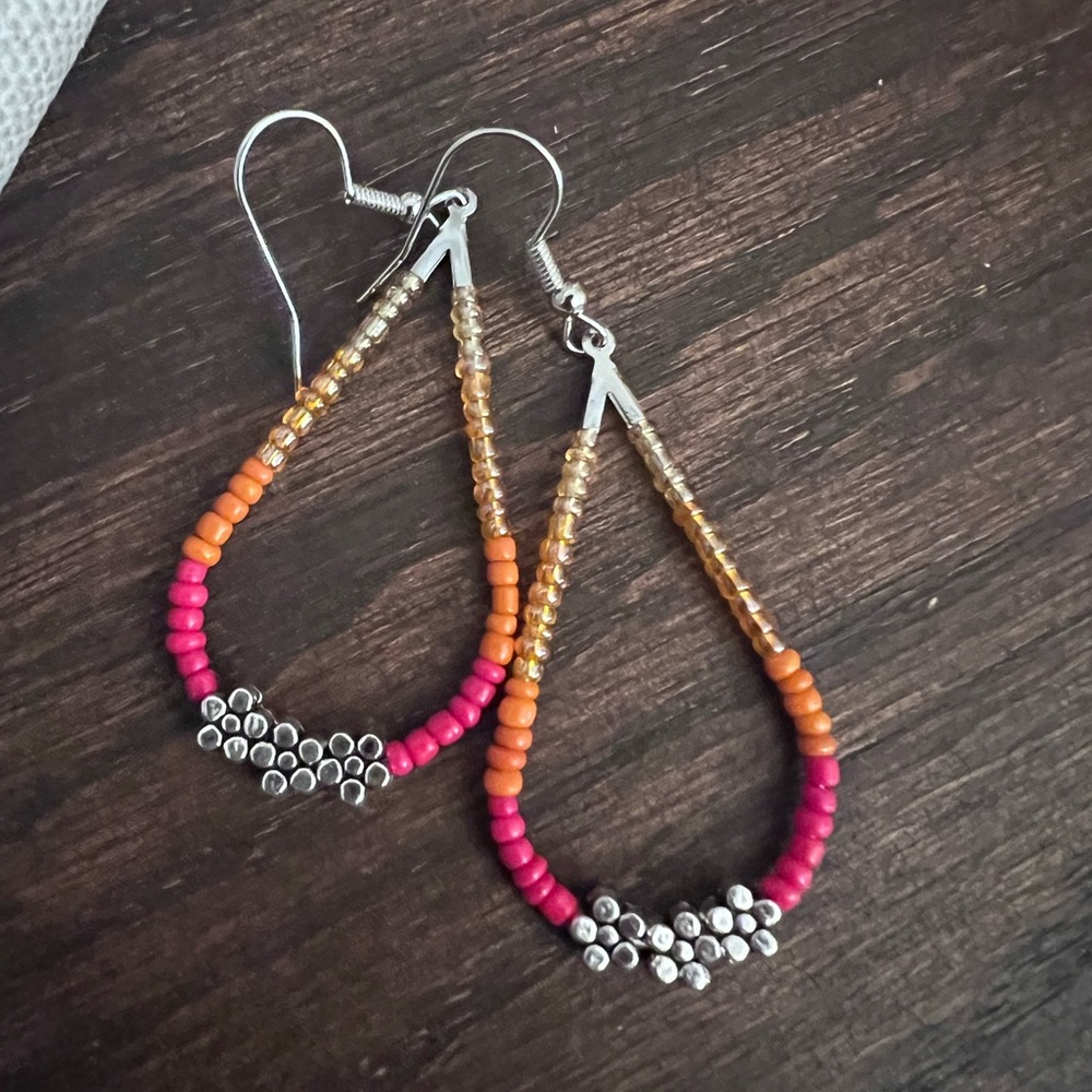 Colorful Handmade Beaded Earrings